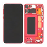 Samsung Galaxy S10e (SM-G970F) näyttö ja alkuperäinen LCD-paneeli - punainen