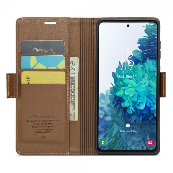 CaseMe Samsung Galaxy S20 FE Fodral 023 Series Ruskea