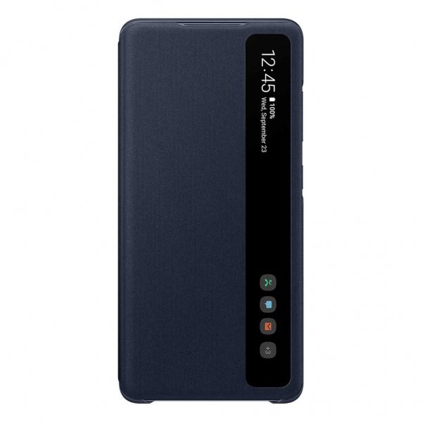 Samsung Alkuperäinen Samsung Galaxy S20 FE -suojakuori Clear View Cover, tummansininen