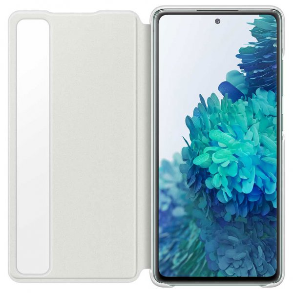 Samsung Alkuperäinen Samsung Galaxy S20 FE Smart Clear View Cover -suojakotelo, valkoinen