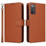 Betopnice Samsung Galaxy S20 FE -kotelo irrotettavalla kuorella 005 Ruskea