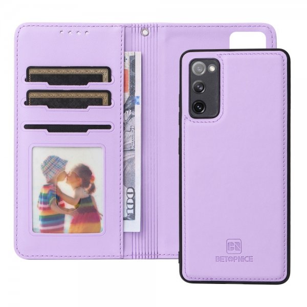 Betopnice Samsung Galaxy S20 FE -kotelo irrotettavalla kuorella 005 Violetti