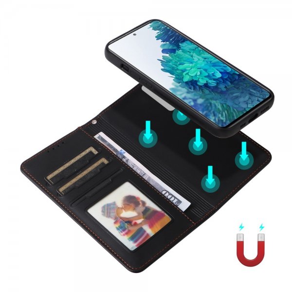 Betopnice Samsung Galaxy S20 FE -kotelo irrotettavalla kuorella 005 Musta
