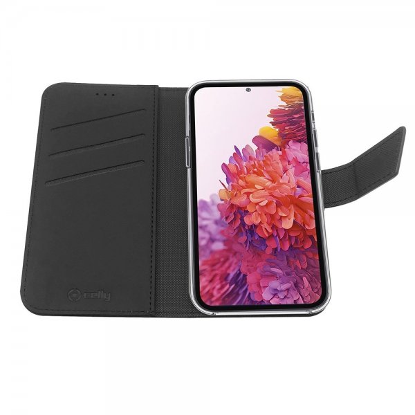 Celly Samsung Galaxy S20 FE -kotelo Wally Wallet Case, musta