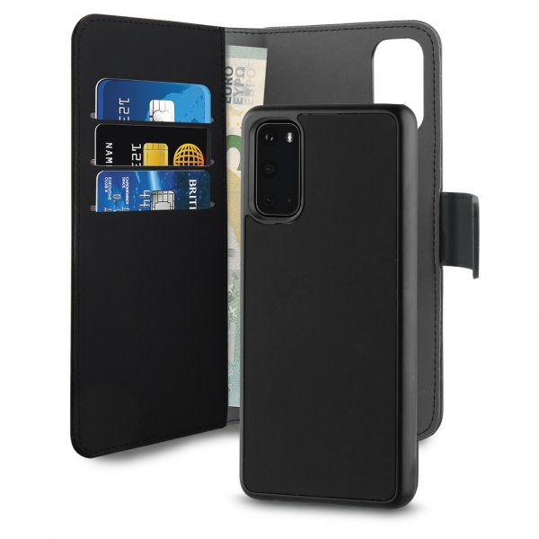 Puro Samsung Galaxy S20 Fodral Lompakko Irrotettava 2-in-1 Musta