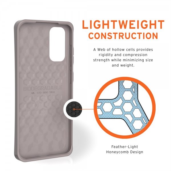 Urban Armor Gear (UAG) Samsung Galaxy S20 Plus -kuori Outback Biodegradable Cover Lilac