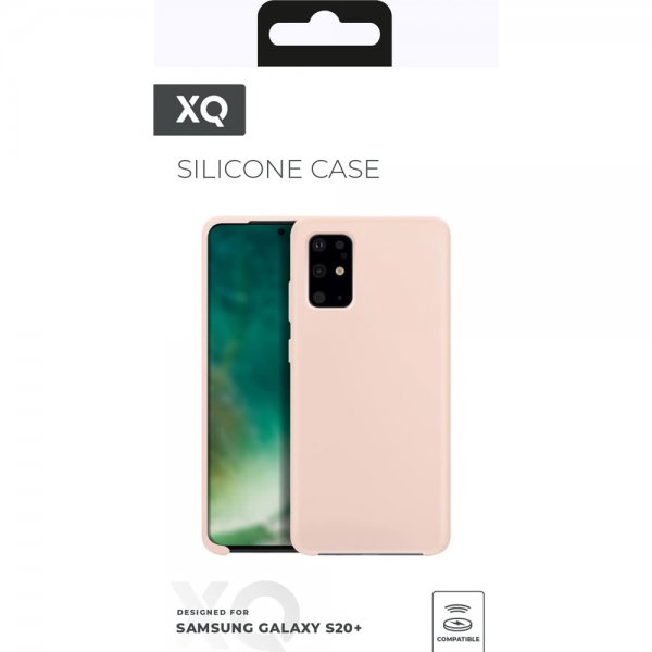 Xqisit Samsung Galaxy S20 Plus -silikonikuori, pinkki