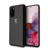 Ferrari Samsung Galaxy S20 Suojakuori Hiilikuitutekstuuri Musta