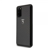 Ferrari Samsung Galaxy S20 Suojakuori Hiilikuitutekstuuri Musta