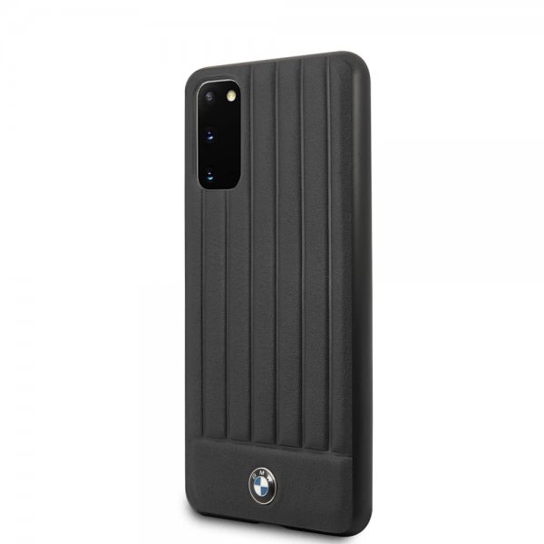BMW Samsung Galaxy S20 Suojakuori Leather Lines, musta