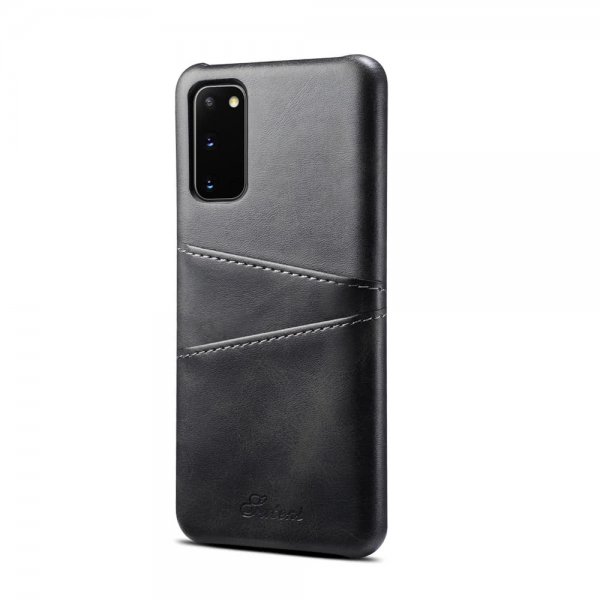 Samsung Galaxy S20 Suojakuori kahdella korttipaikalla, musta