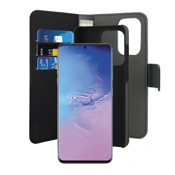 Puro Samsung Galaxy S20 Ultra Kotelo Lompakko Irrotettava 2-in-1 Musta