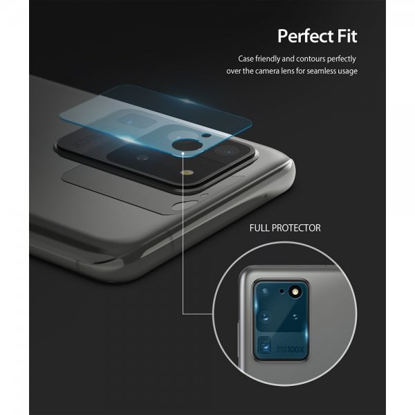 Ringke Samsung Galaxy S20 Ultra Kameran suojalasi Camera Protector Glass 3-pakkaus