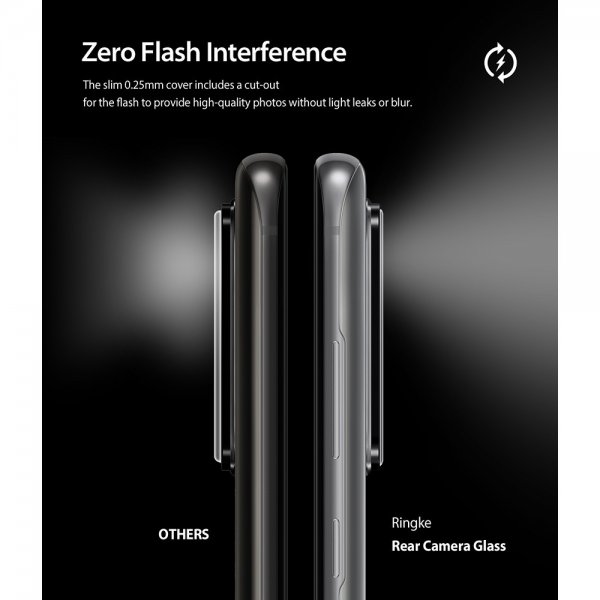 Ringke Samsung Galaxy S20 Ultra Kameran suojalasi Camera Protector Glass 3-pakkaus