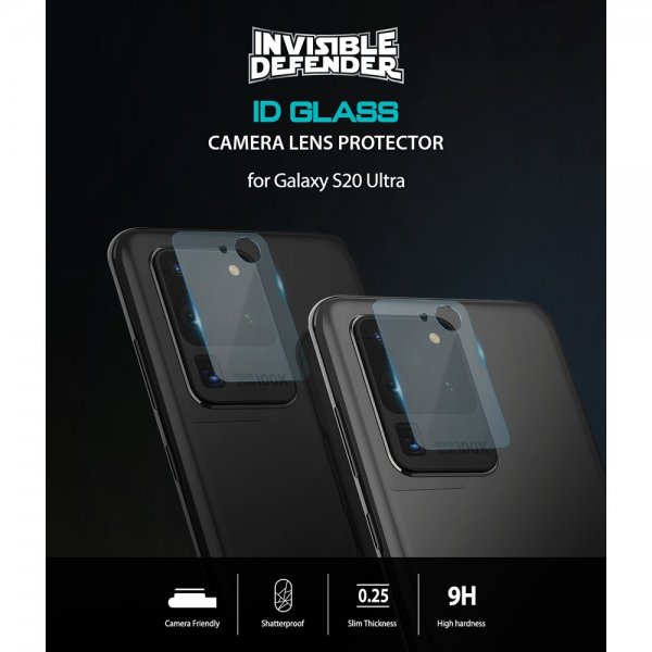 Ringke Samsung Galaxy S20 Ultra Kameran suojalasi Camera Protector Glass 3-pakkaus