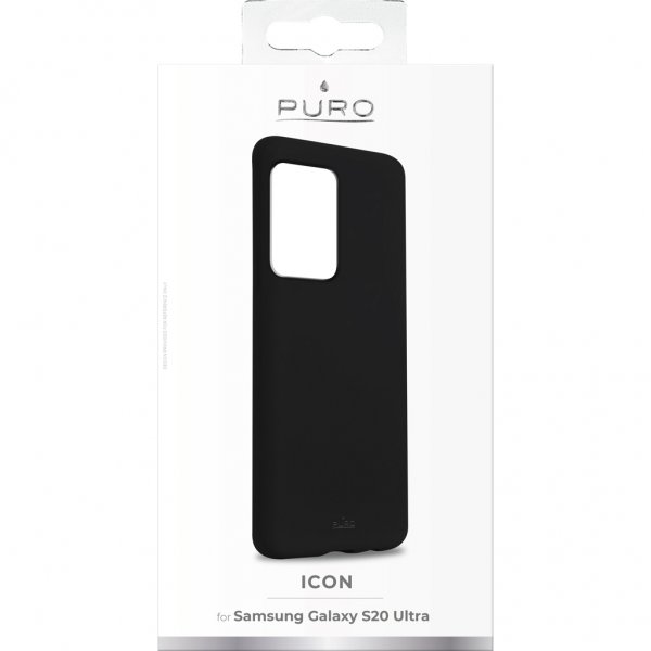 Puro Samsung Galaxy S20 Ultra Suojakuori Icon Musta