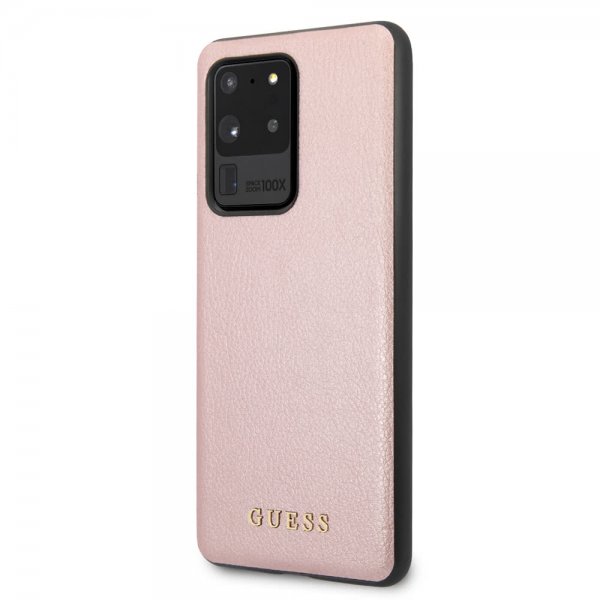 Guess Samsung Galaxy S20 Ultra Suojakuori Iridescent Cover Rosekultainen