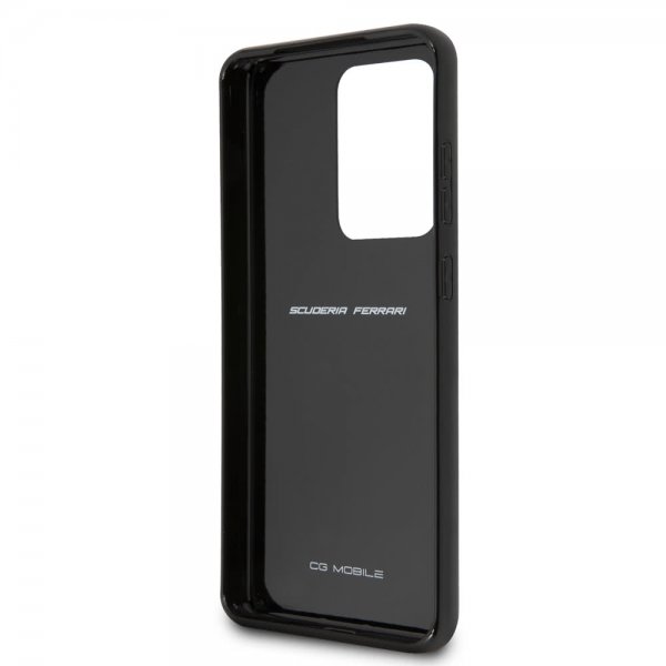 Ferrari Samsung Galaxy S20 Ultra -suojakuori, hiilikuitukuvioitu, musta