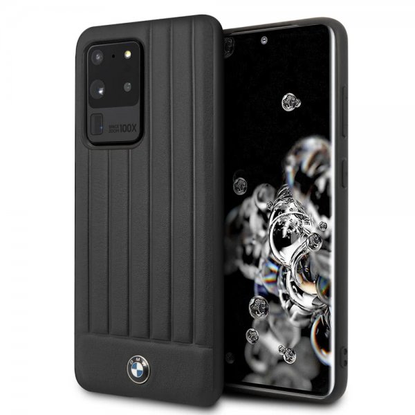 BMW Samsung Galaxy S20 Ultra Suojakuori Nahkajäljitelmä, musta
