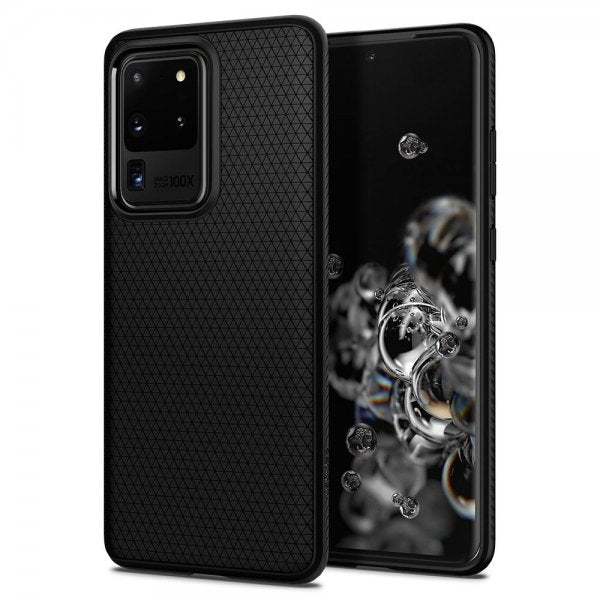 Spigen Samsung Galaxy S20 Ultra -suojakuori Liquid Air Matte Black