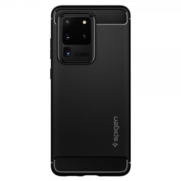 Spigen Samsung Galaxy S20 Ultra Suojakuori Rugged Armor Matte Black