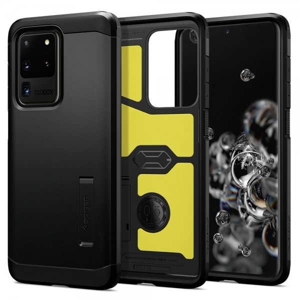 Spigen Samsung Galaxy S20 Ultra Suojakuori Tough Armor Musta