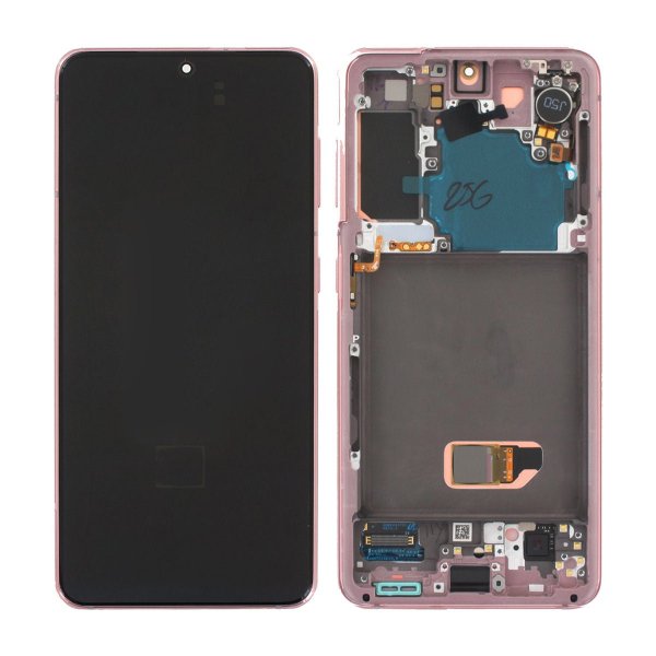 Samsung Galaxy S21 5G LCD-näyttö LCD-kosketusnäytöllä - Pinkki