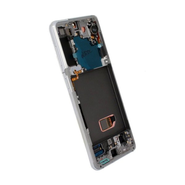 Samsung Galaxy S21 5G näyttö ja LCD-näyttö alkuperäinen - valkoinen