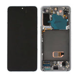 Samsung Galaxy S21 5G näyttö ja LCD-näyttö alkuperäinen - valkoinen