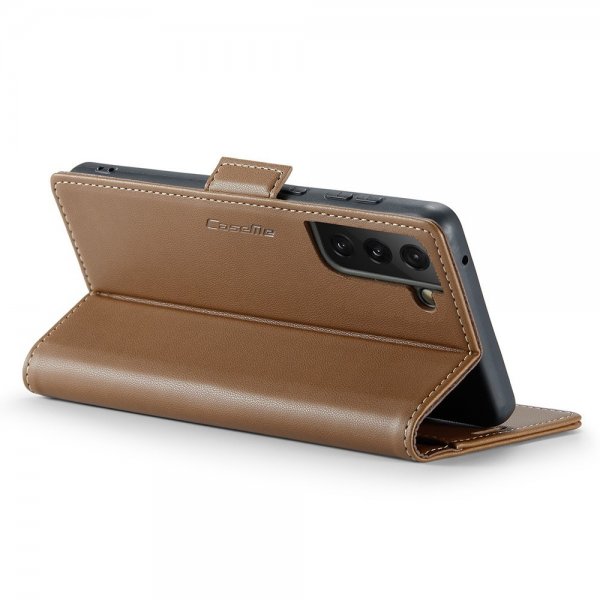 CaseMe Samsung Galaxy S21 FE Kotelo 023 Series Ruskea