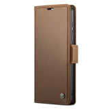 CaseMe Samsung Galaxy S21 FE Kotelo 023 Series Ruskea