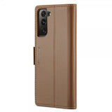 CaseMe Samsung Galaxy S21 FE Kotelo 023 Series Ruskea