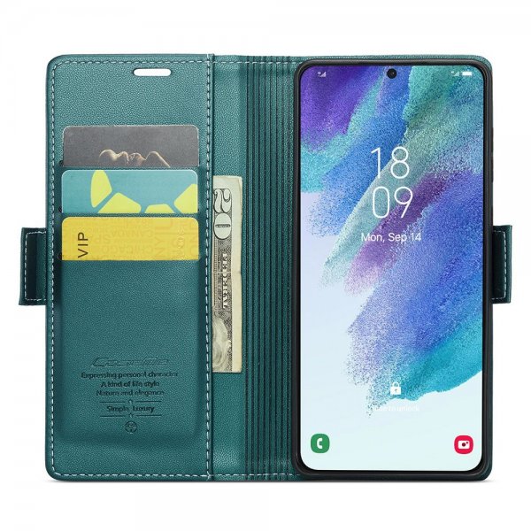 CaseMe Samsung Galaxy S21 FE Kotelo 023 Series Vihreä