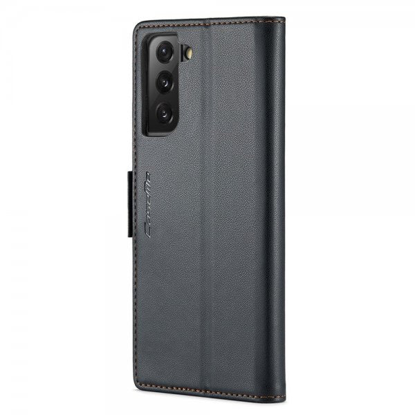 CaseMe Samsung Galaxy S21 FE Kotelo 023 Series Musta