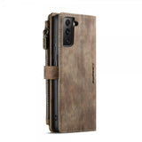 CaseMe Samsung Galaxy S21 FE C30 Series Kotelo, Ruskea