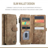 CaseMe Samsung Galaxy S21 FE C30 Series Kotelo, Ruskea