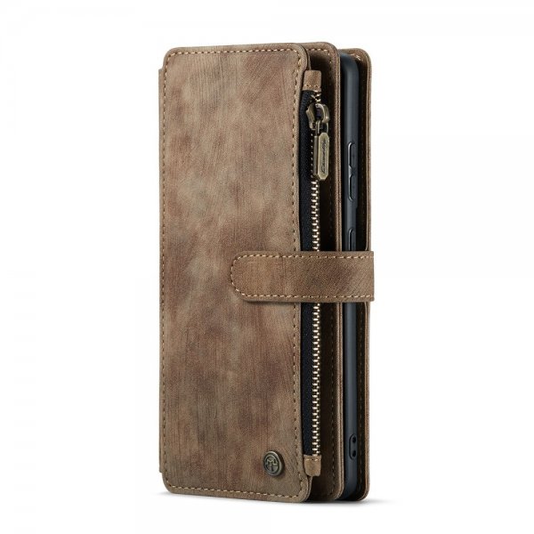 CaseMe Samsung Galaxy S21 FE C30 Series Kotelo, Ruskea