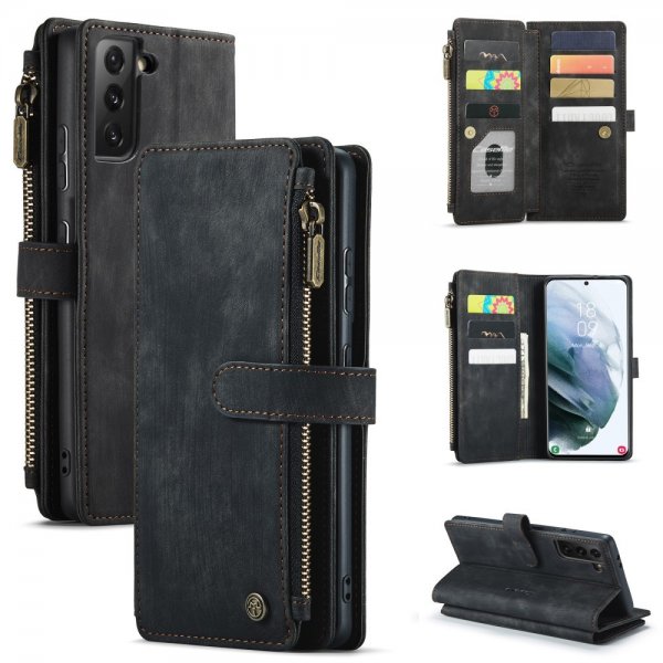 CaseMe Samsung Galaxy S21 FE -kotelo C30 Series Musta