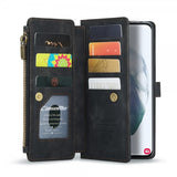 CaseMe Samsung Galaxy S21 FE -kotelo C30 Series Musta