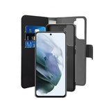 Puro Samsung Galaxy S21 FE Wallet Detachable 2-in-1 Suojakotelo Musta
