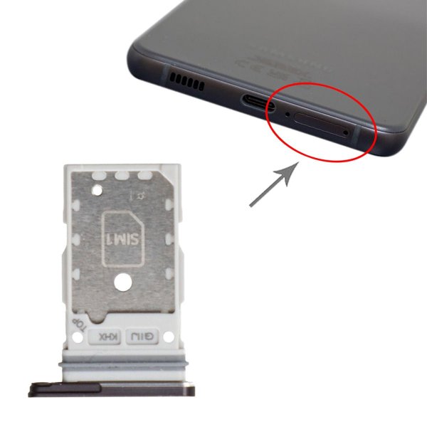 Samsung Galaxy S21 FE SIM-kortin pidike – Musta