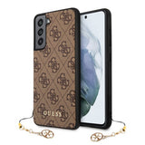 Guess Samsung Galaxy S21 FE Kuoret 4G Charms Ruskea
