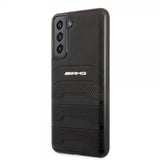 AMG Samsung Galaxy S21 FE -kuori, kaiverretut raidat, musta