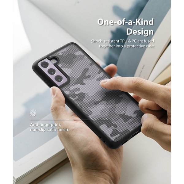 Ringke Samsung Galaxy S21 FE -suojakuori Fusion Matte Camo Black