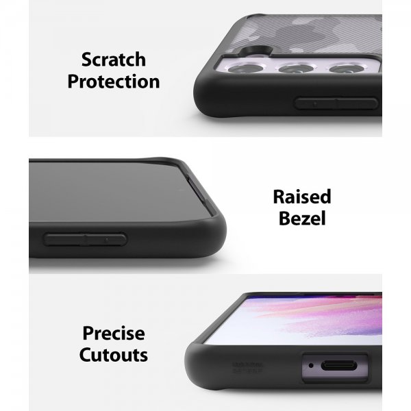 Ringke Samsung Galaxy S21 FE -suojakuori Fusion Matte Camo Black