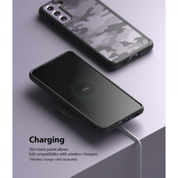 Ringke Samsung Galaxy S21 FE -suojakuori Fusion Matte Camo Black