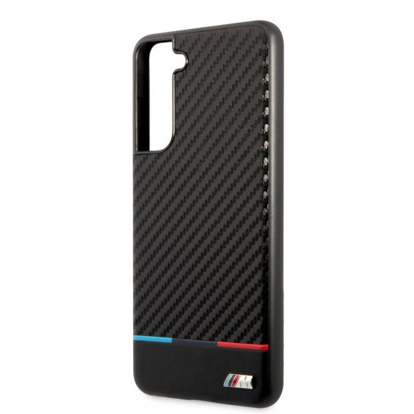 BMW Samsung Galaxy S21 FE Kuori Tricolor Stripe Carbon Musta