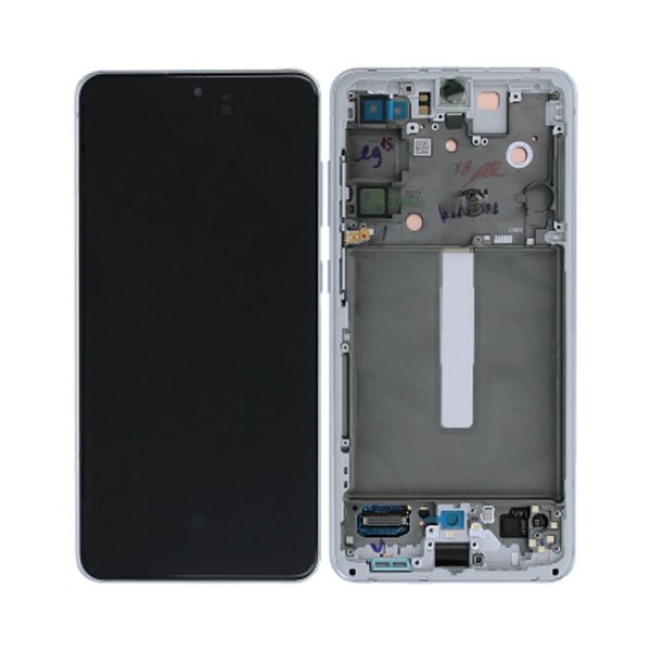 Samsung Galaxy S21 FE näyttö ja LCD-paneeli, alkuperäinen - Valkoinen