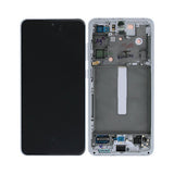 Samsung Galaxy S21 FE näyttö ja LCD-paneeli, alkuperäinen - Valkoinen