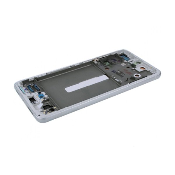 Samsung Galaxy S21 FE näyttö ja LCD-paneeli, alkuperäinen - Valkoinen